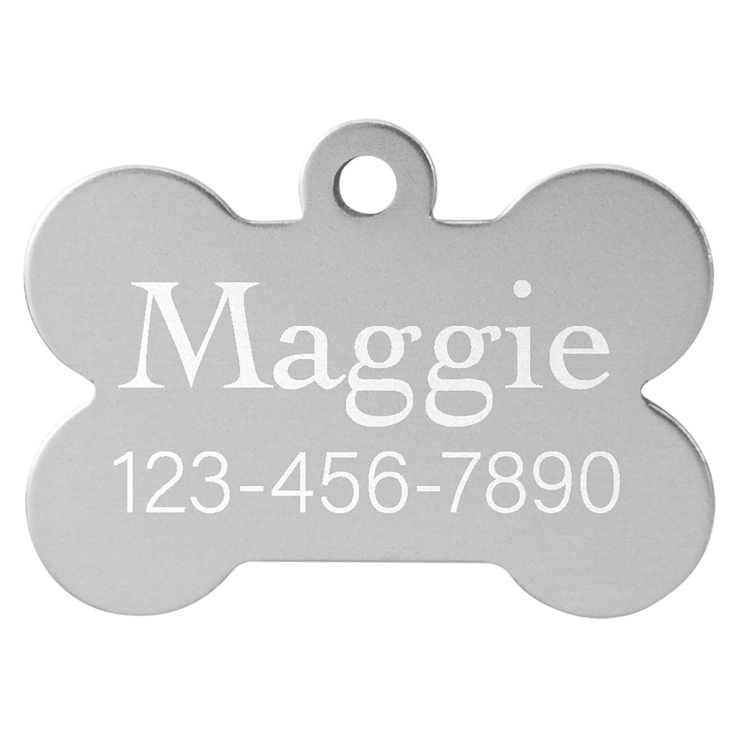 Aluminum Bone Pet Tag - Everlasting Etchings, LLC