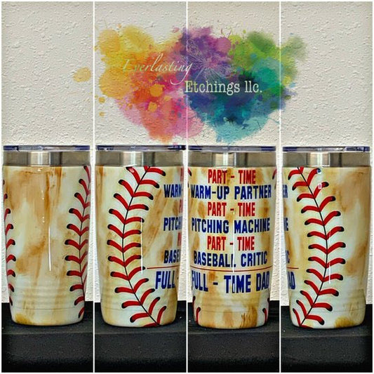 Baseball Dad Epoxy Tumbler - Everlasting Etchings, LLC