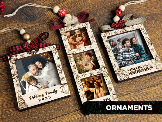 Christmas Photo Frame Ornaments - Everlasting Etchings, LLC