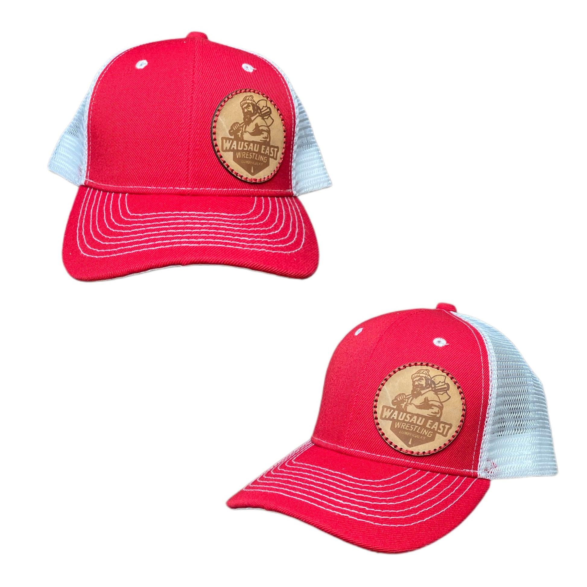 D.C. Everest Wrestling Leather Patch Hats - Everlasting Etchings, LLC