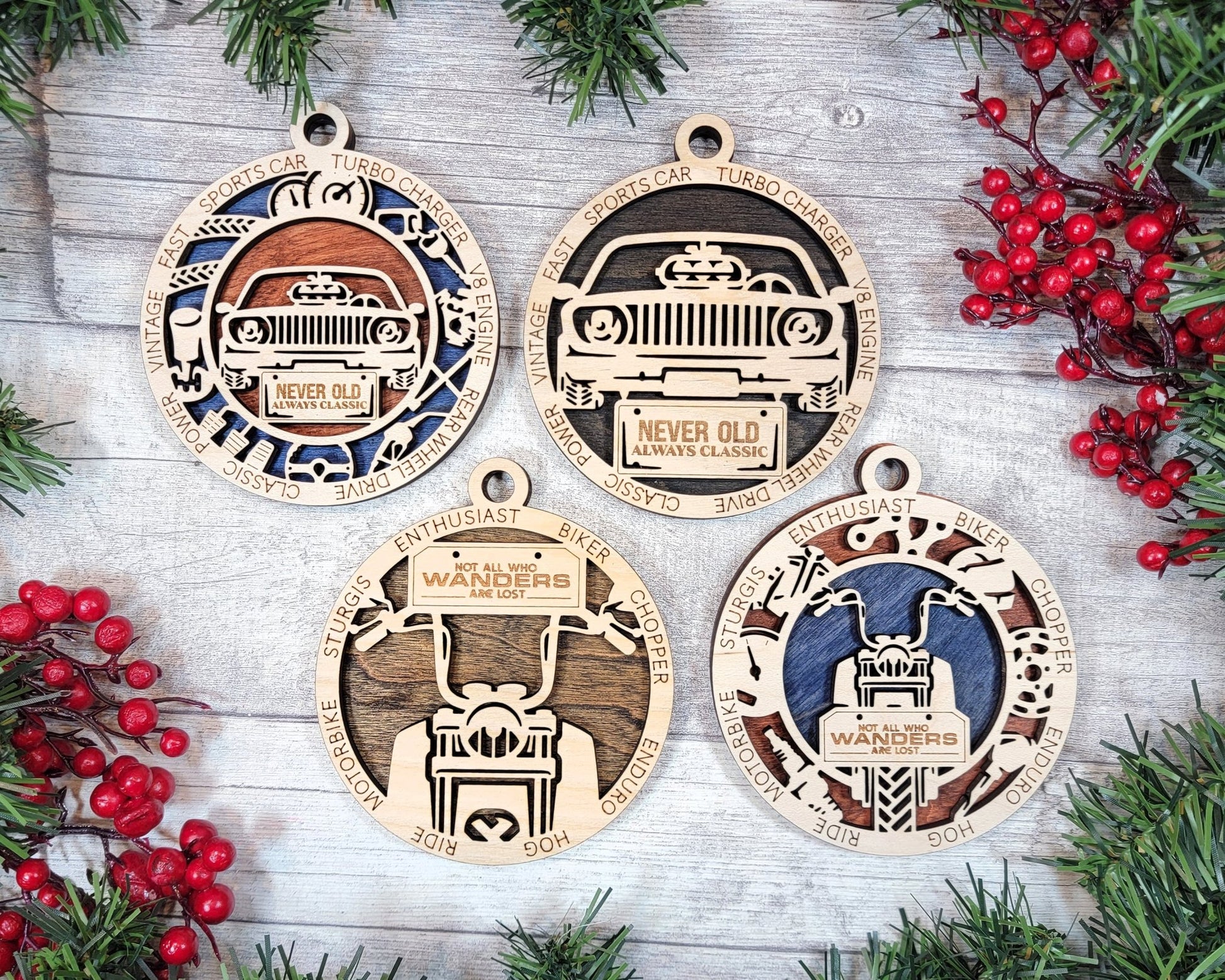 Jolly Good Time Ornaments - Everlasting Etchings, LLC