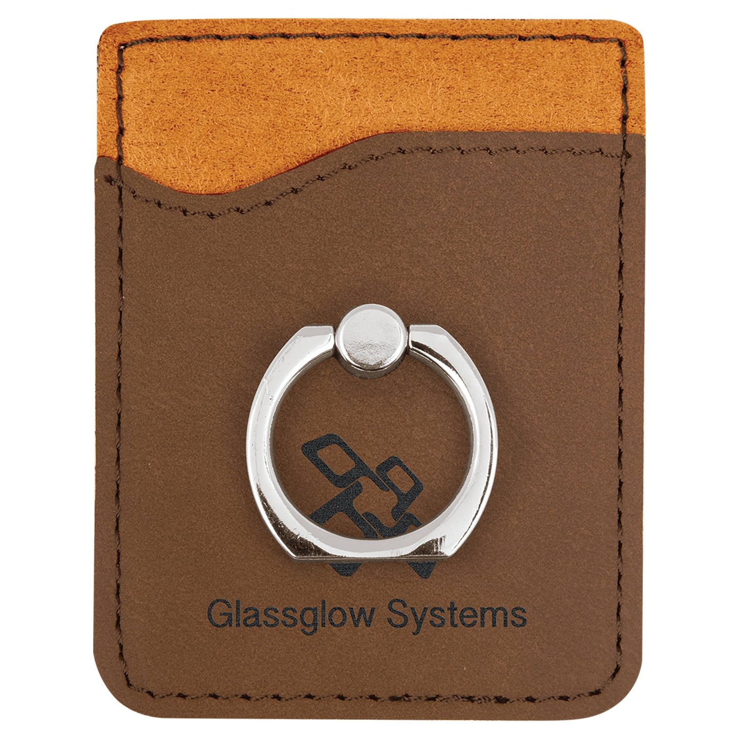 Leatherette Phone Wallet with Silver Ring - Everlasting Etchings, LLC