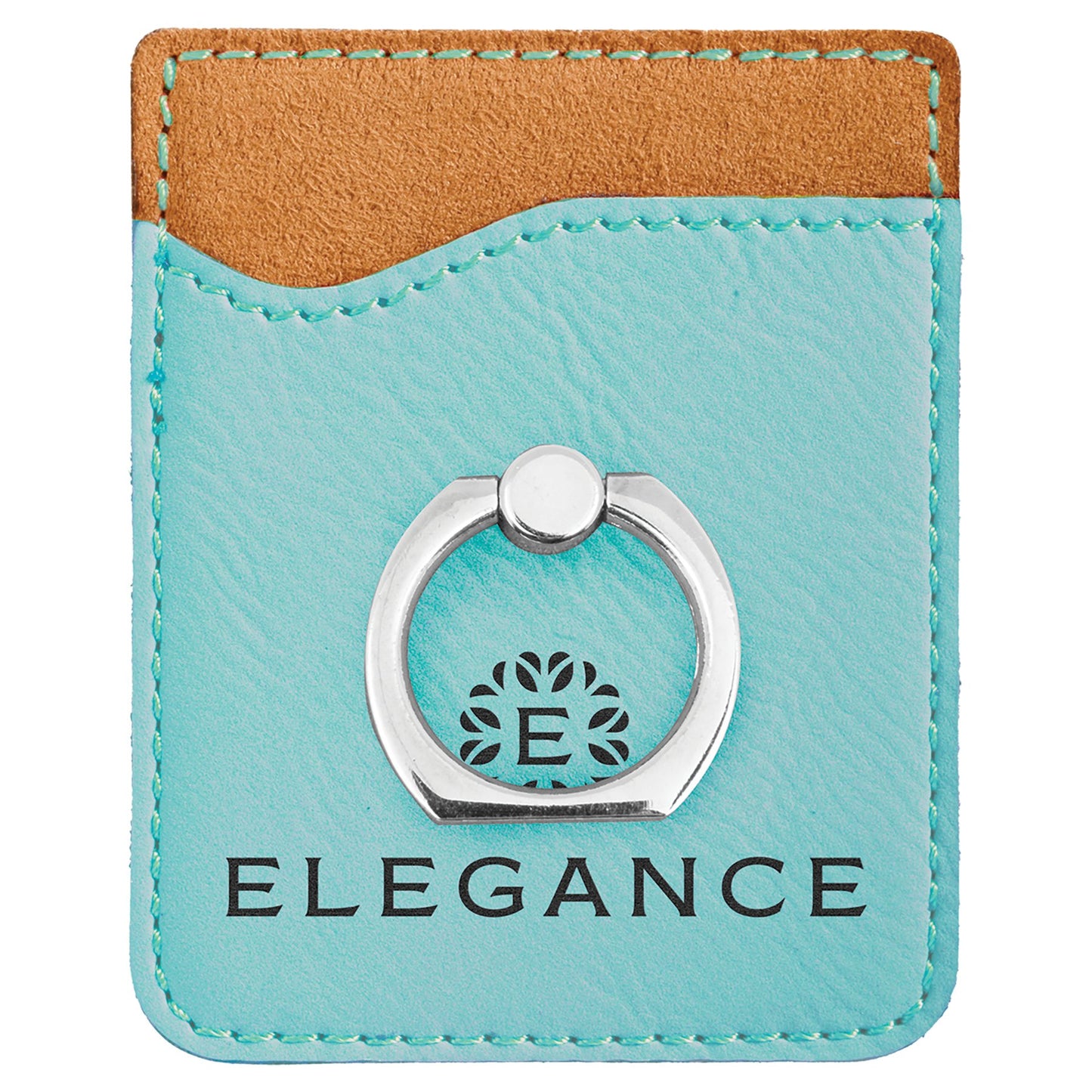 Leatherette Phone Wallet with Silver Ring - Everlasting Etchings, LLC