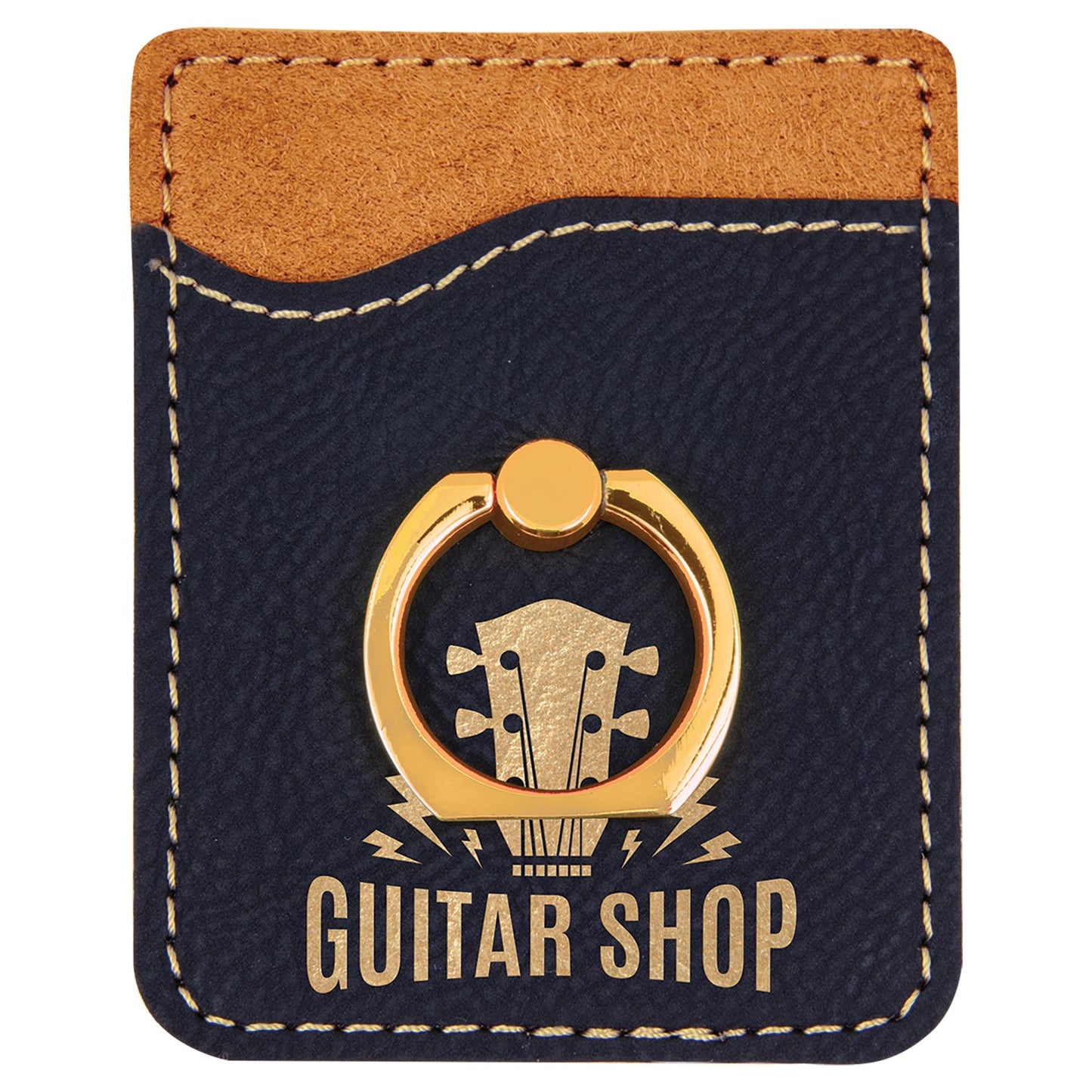 Leatherette Phone Wallet with Silver Ring - Everlasting Etchings, LLC
