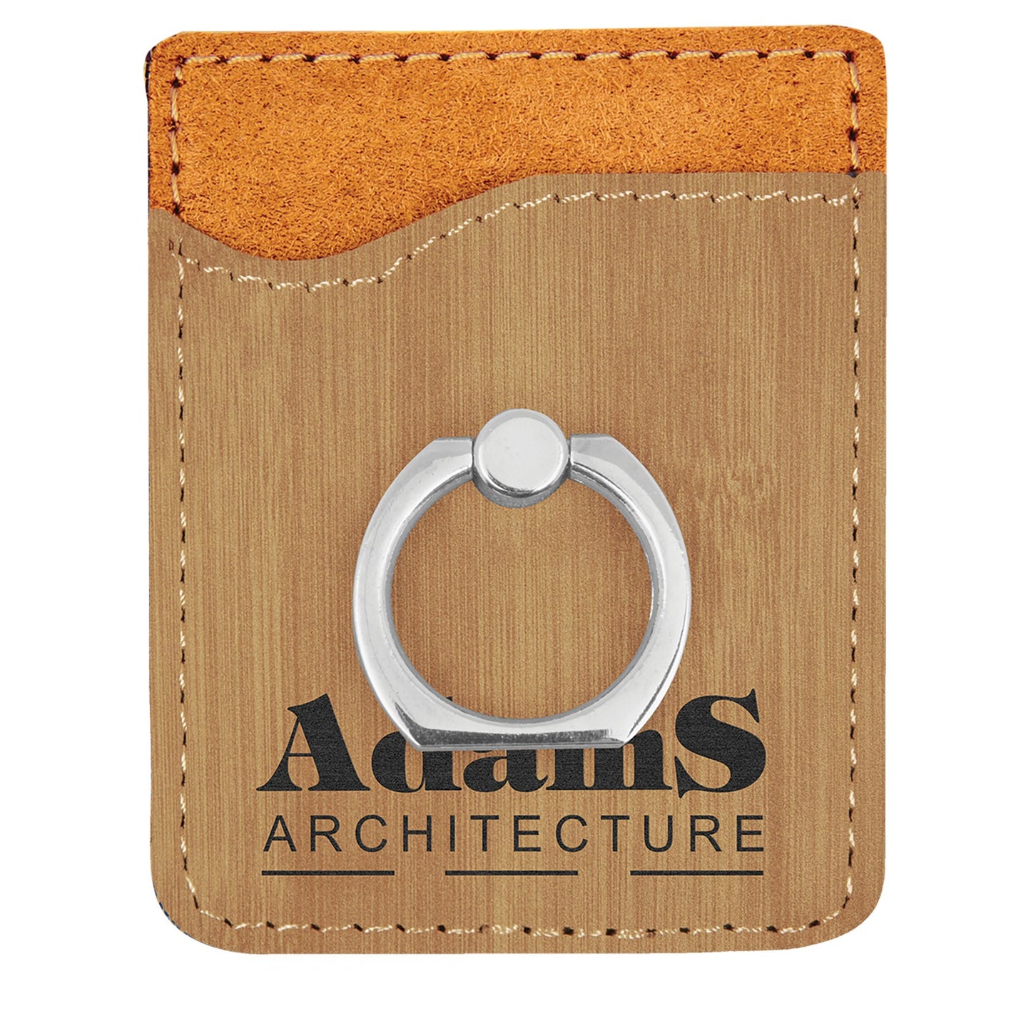 Leatherette Phone Wallet with Silver Ring - Everlasting Etchings, LLC