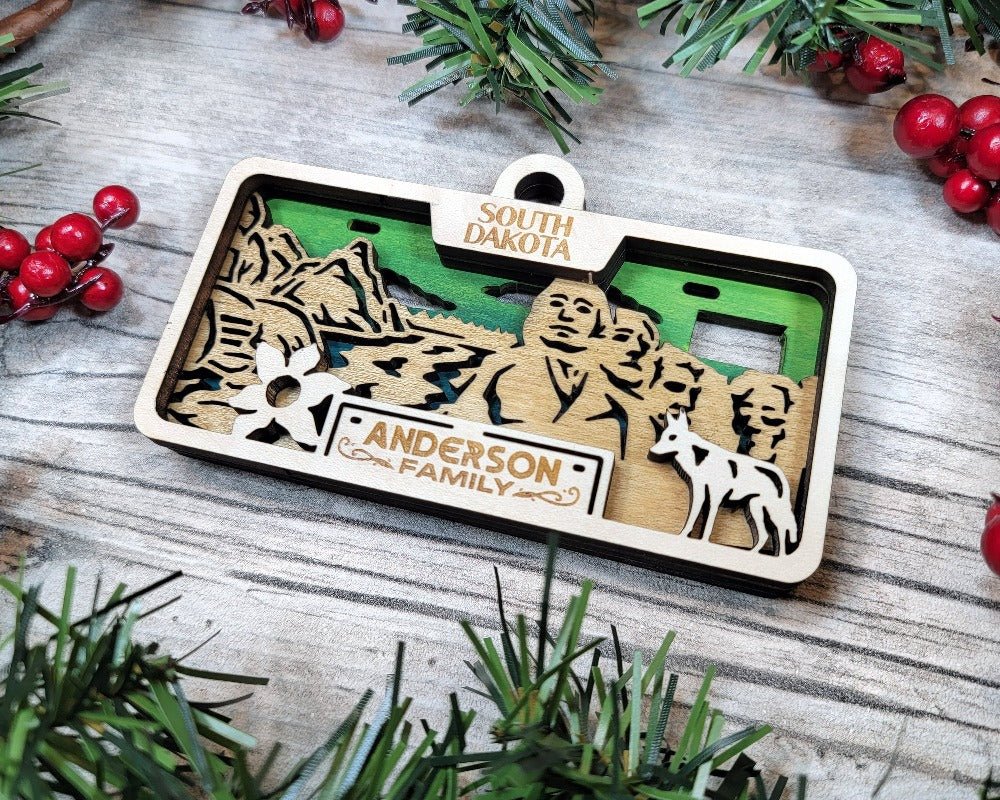 License Plate Ornaments - Everlasting Etchings, LLC