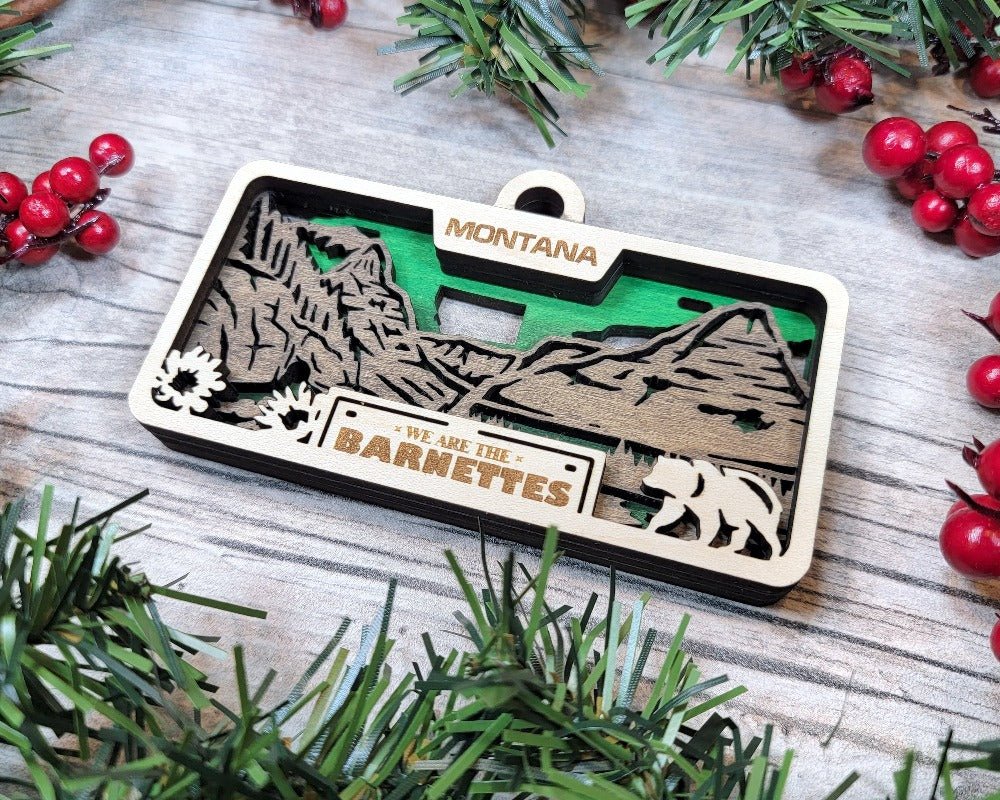 License Plate Ornaments - Everlasting Etchings, LLC