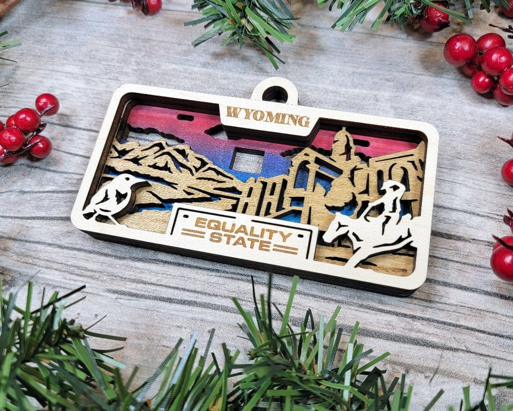 License Plate Ornaments - Everlasting Etchings, LLC