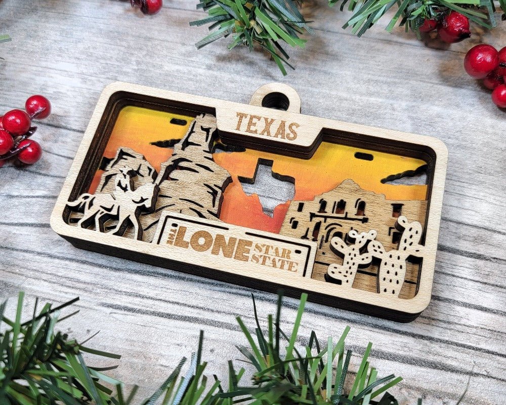 License Plate Ornaments - Everlasting Etchings, LLC