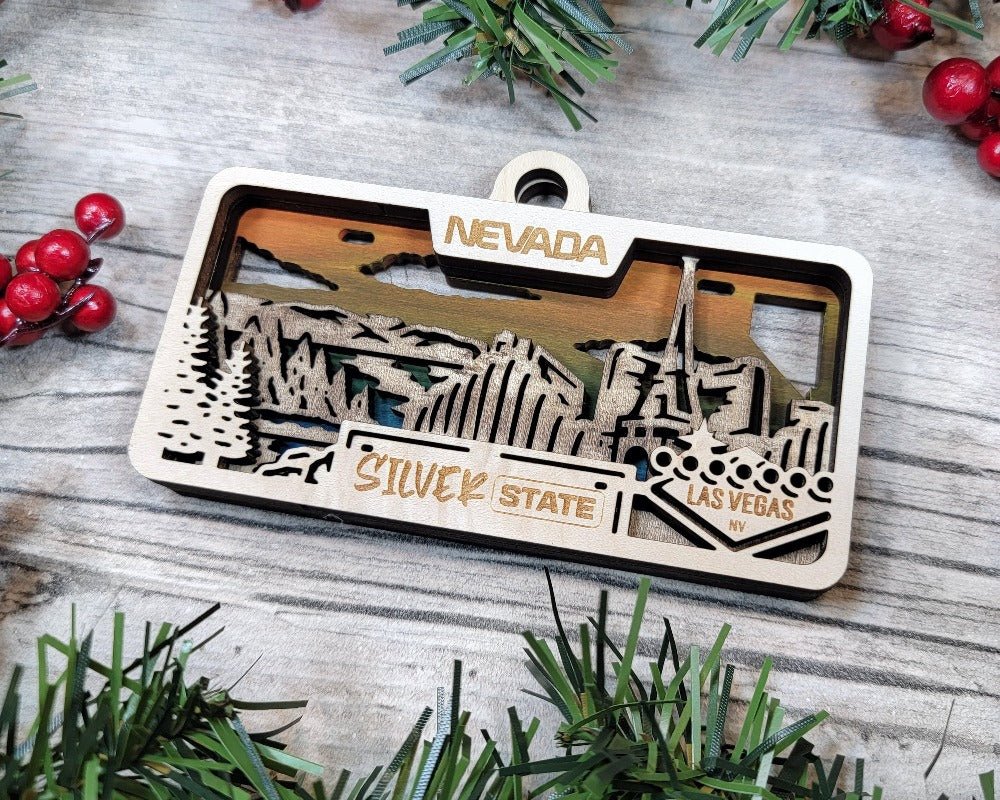 License Plate Ornaments - Everlasting Etchings, LLC