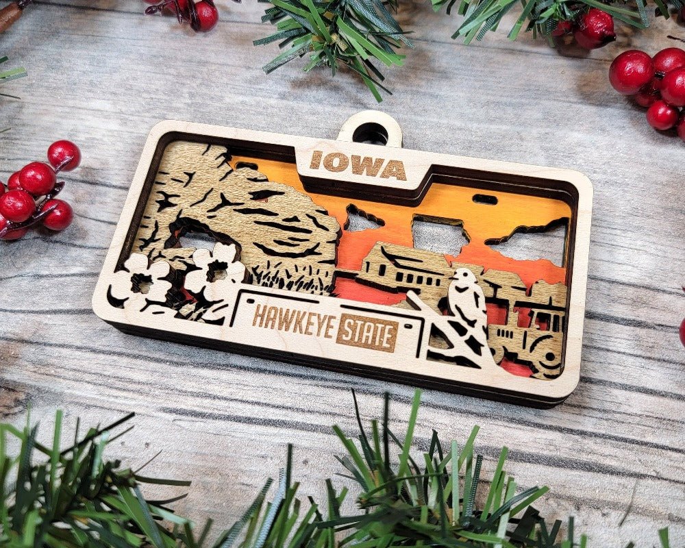 License Plate Ornaments - Everlasting Etchings, LLC