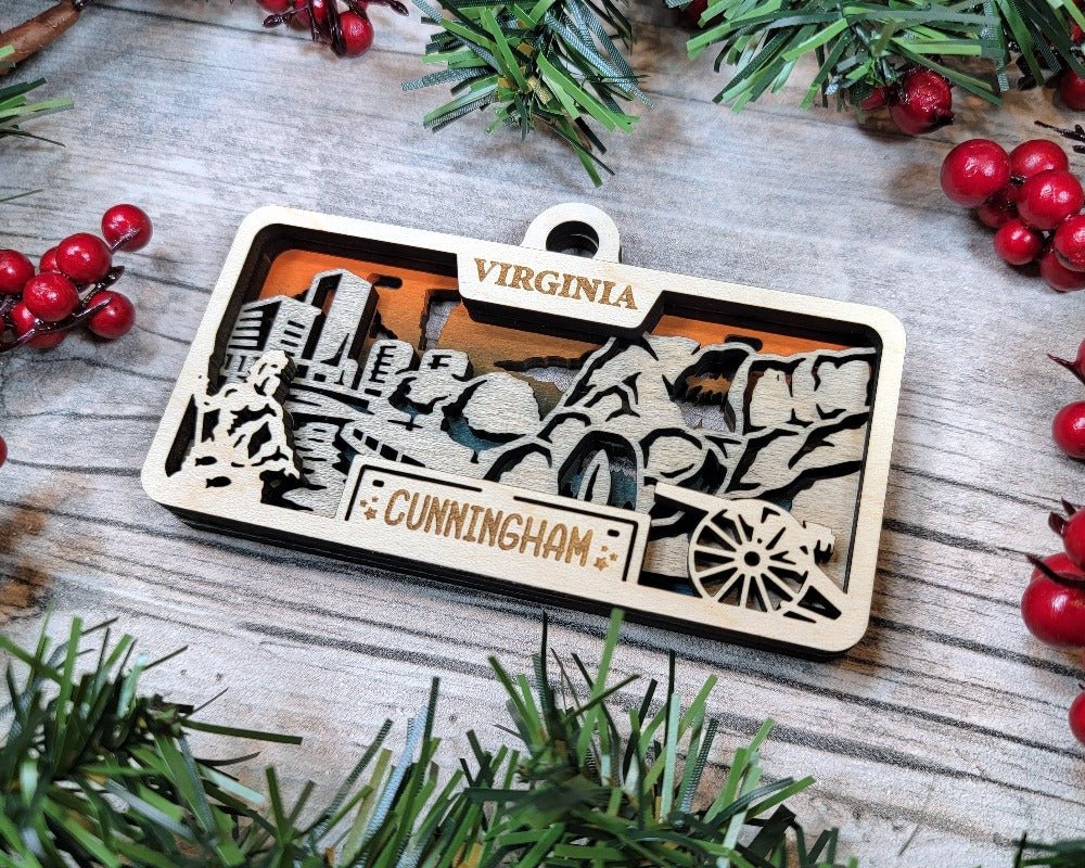 License Plate Ornaments - Everlasting Etchings, LLC