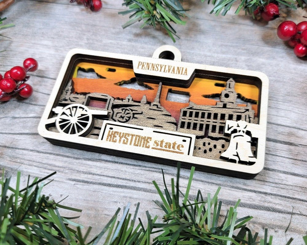 License Plate Ornaments - Everlasting Etchings, LLC