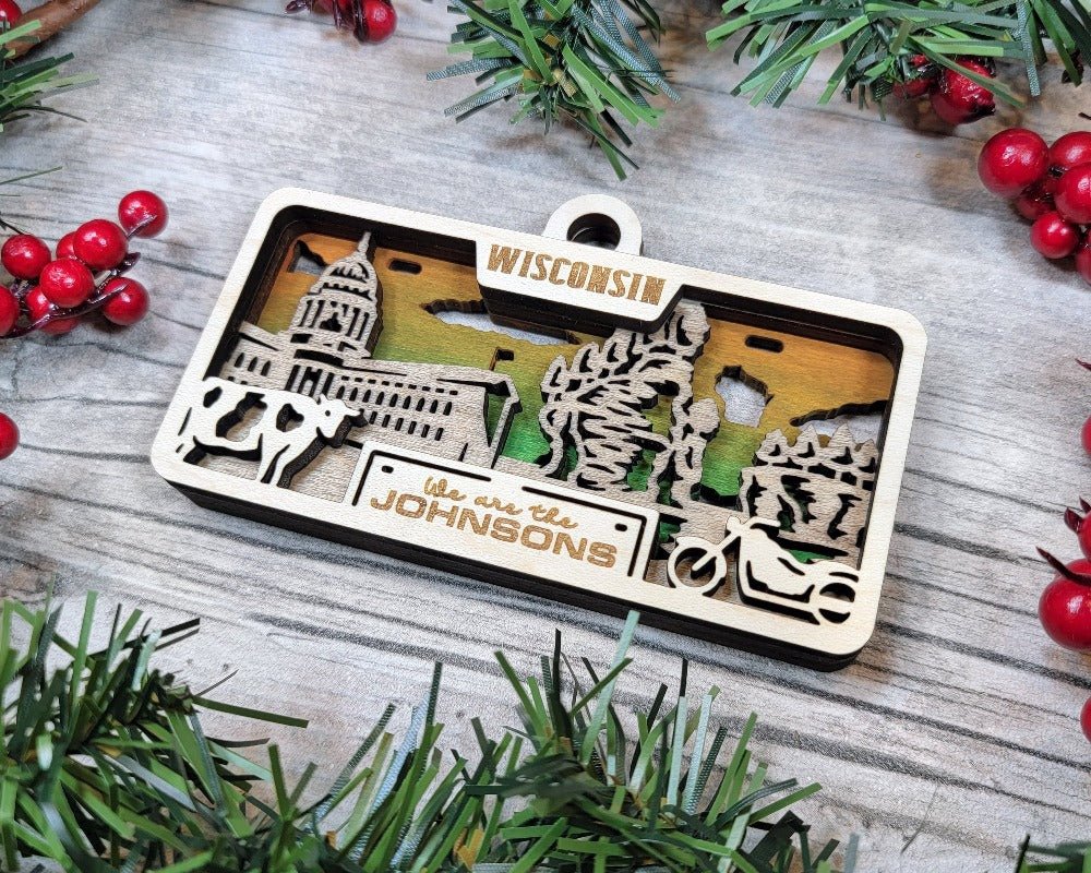 License Plate Ornaments - Everlasting Etchings, LLC