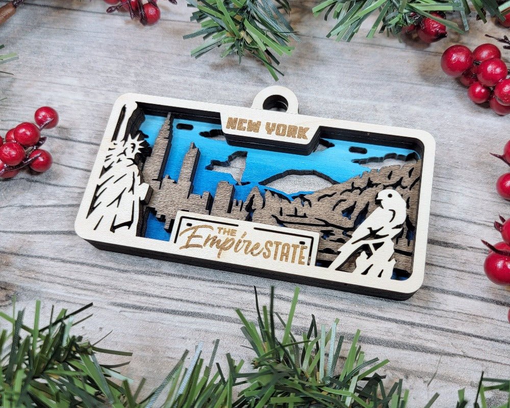 License Plate Ornaments - Everlasting Etchings, LLC