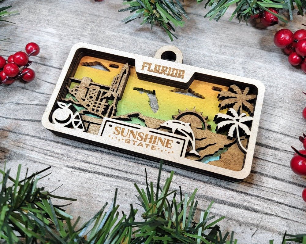 License Plate Ornaments - Everlasting Etchings, LLC