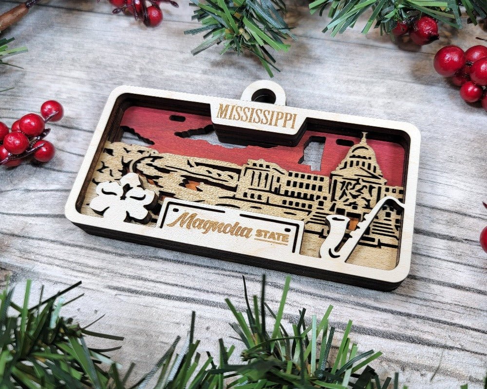 License Plate Ornaments - Everlasting Etchings, LLC