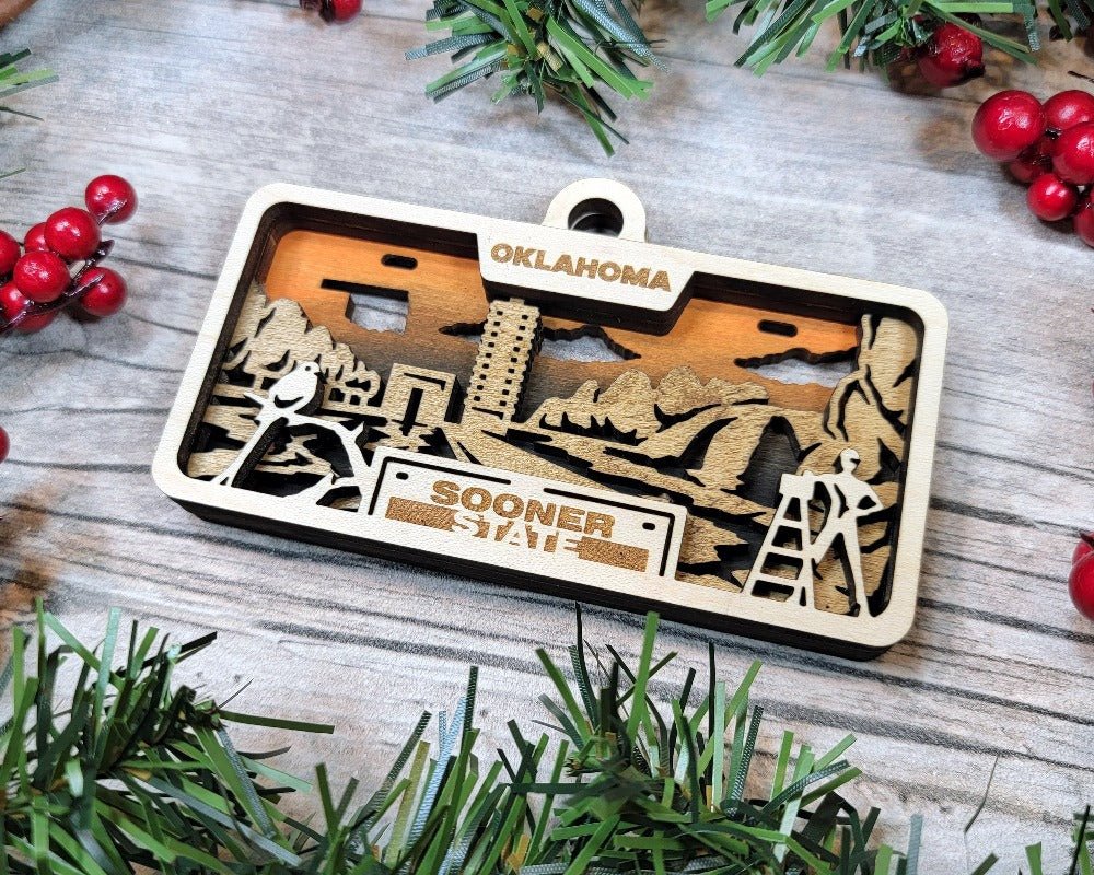 License Plate Ornaments - Everlasting Etchings, LLC