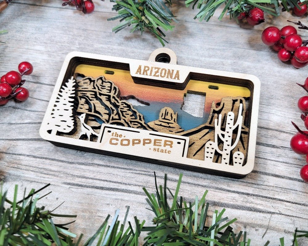 License Plate Ornaments - Everlasting Etchings, LLC