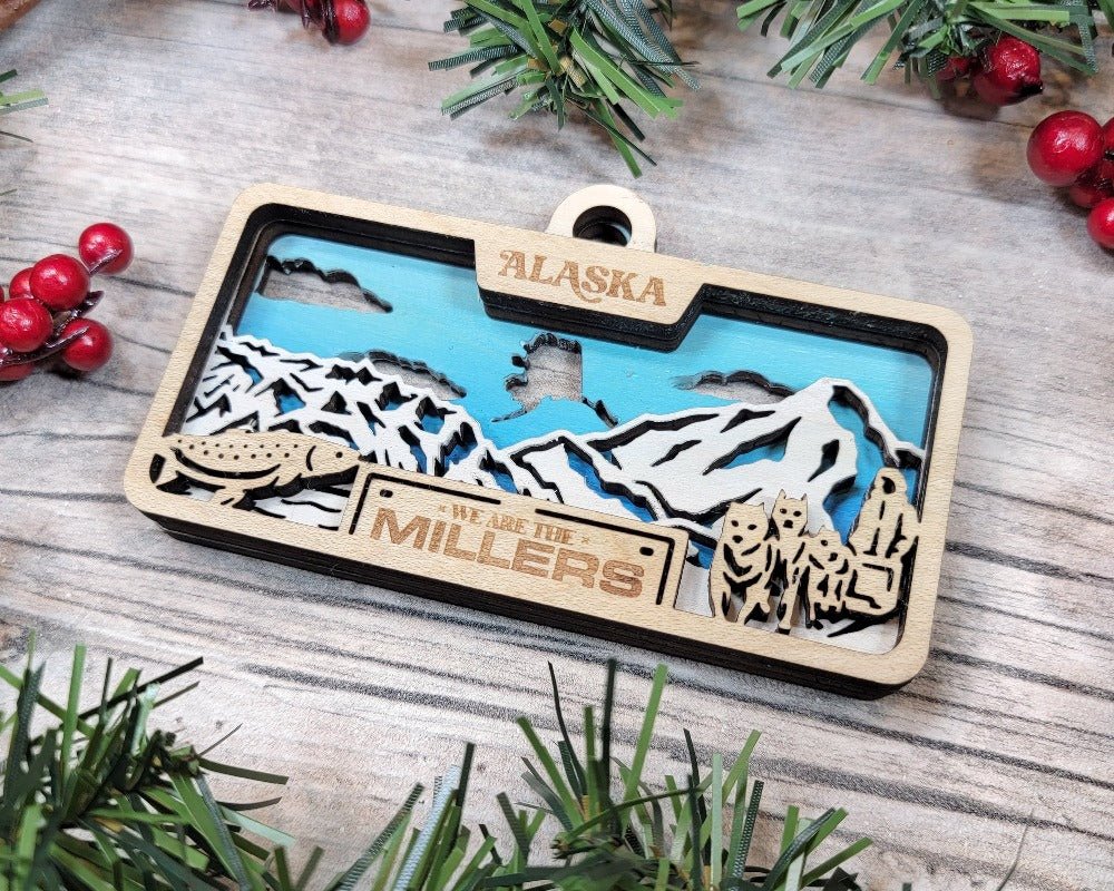 License Plate Ornaments - Everlasting Etchings, LLC