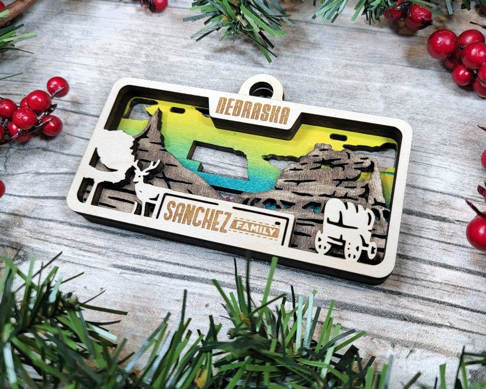 License Plate Ornaments - Everlasting Etchings, LLC