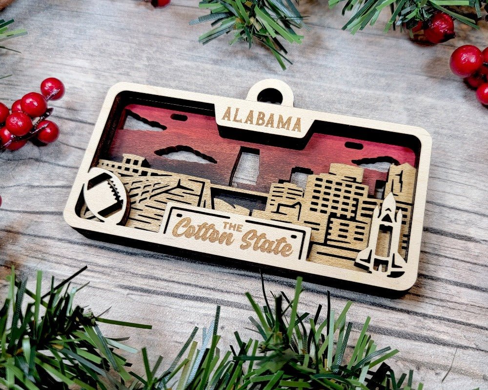 License Plate Ornaments - Everlasting Etchings, LLC