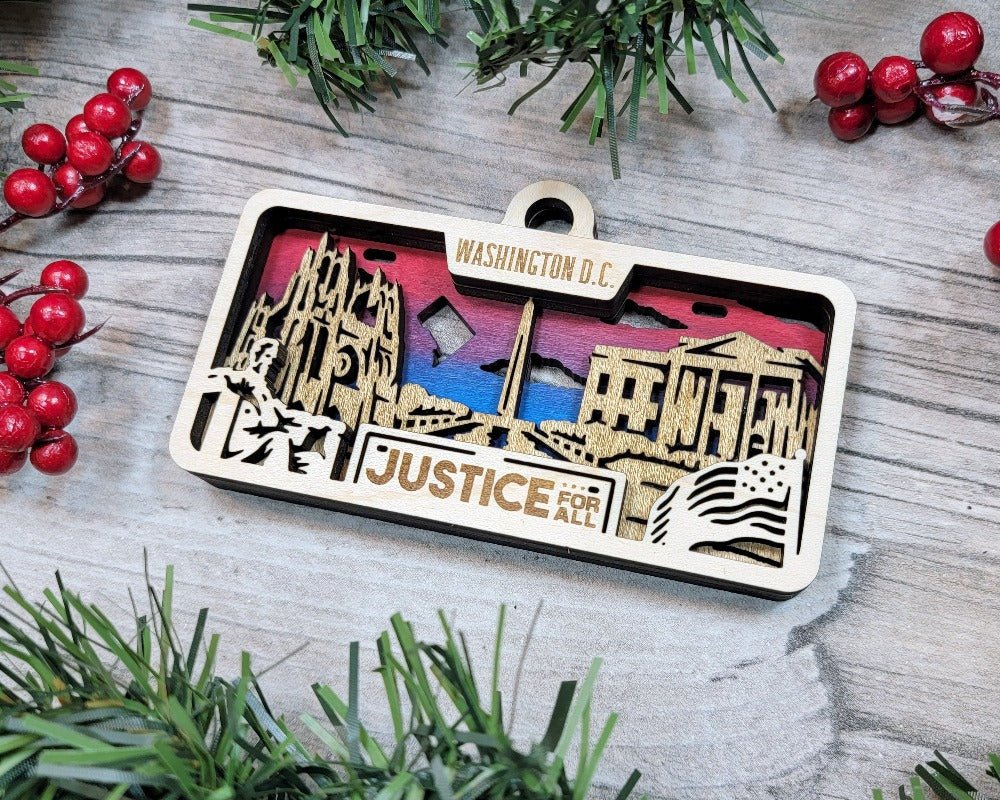 License Plate Ornaments - Everlasting Etchings, LLC