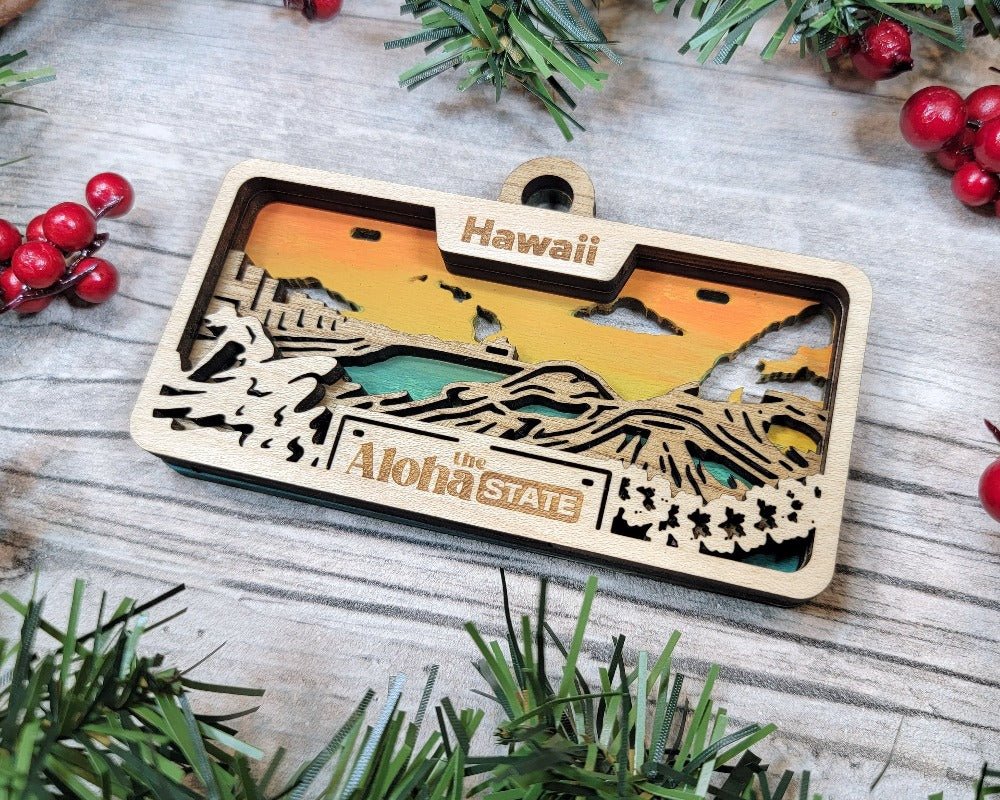 License Plate Ornaments - Everlasting Etchings, LLC