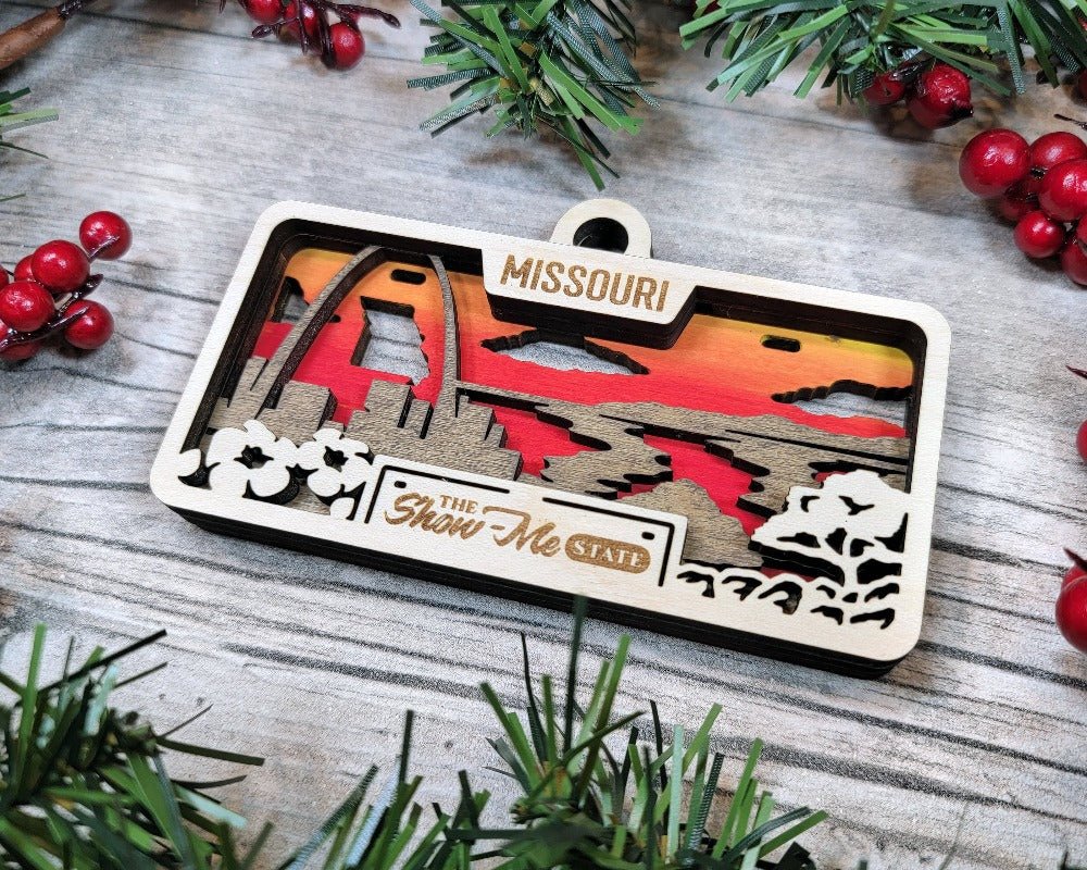 License Plate Ornaments - Everlasting Etchings, LLC