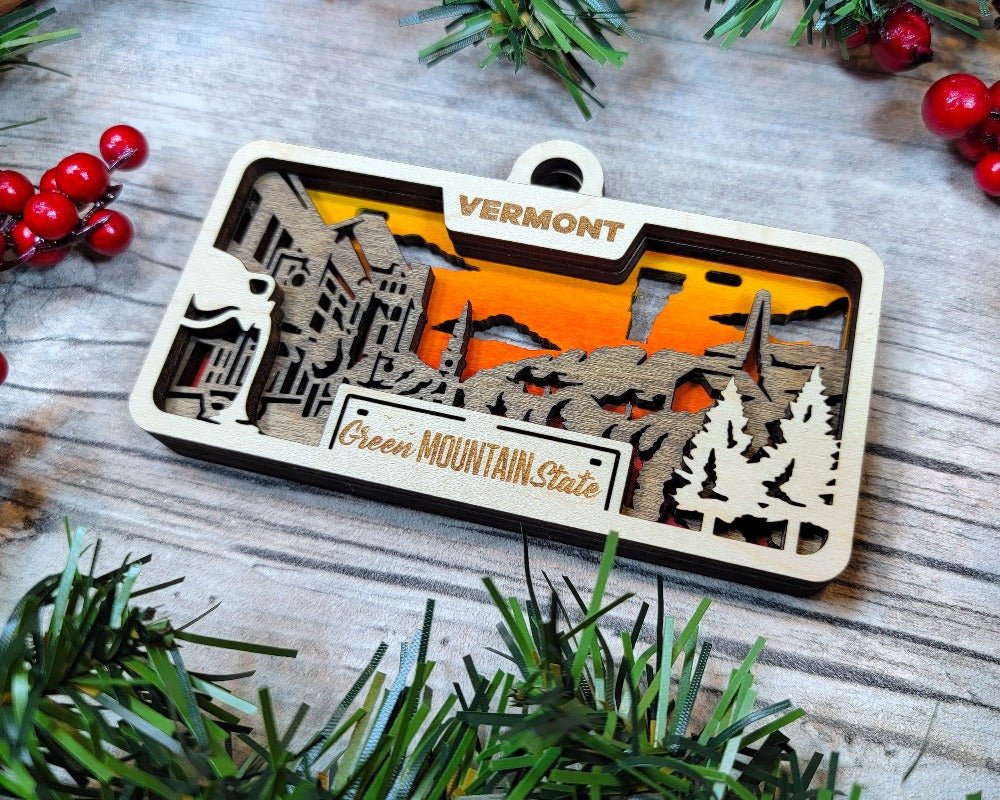 License Plate Ornaments - Everlasting Etchings, LLC