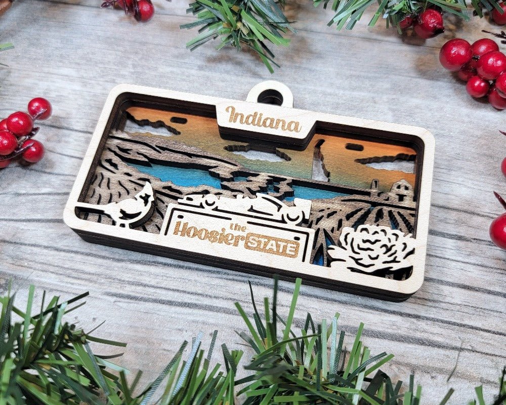 License Plate Ornaments - Everlasting Etchings, LLC