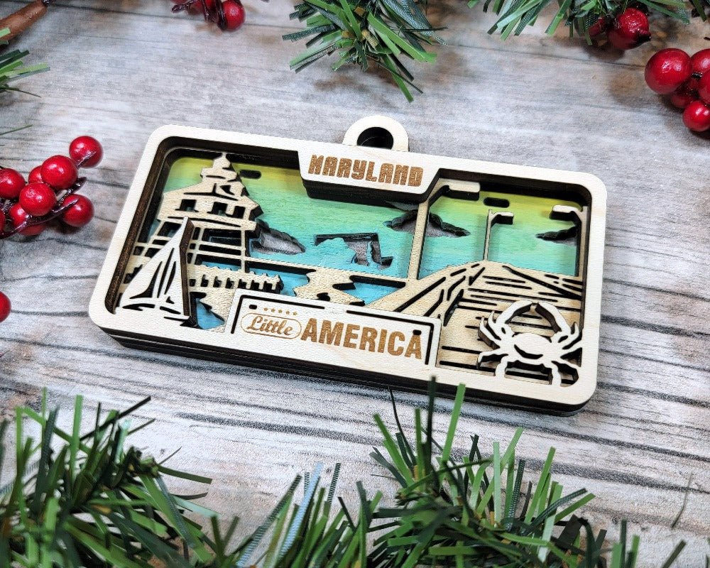 License Plate Ornaments - Everlasting Etchings, LLC