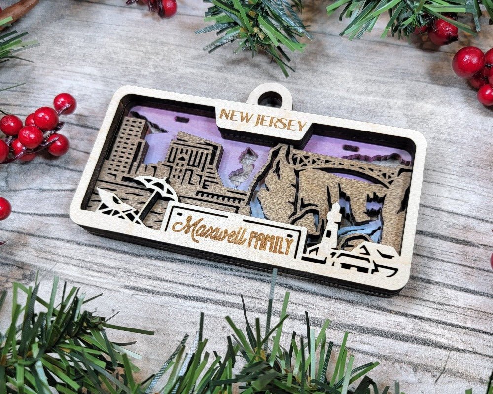 License Plate Ornaments - Everlasting Etchings, LLC