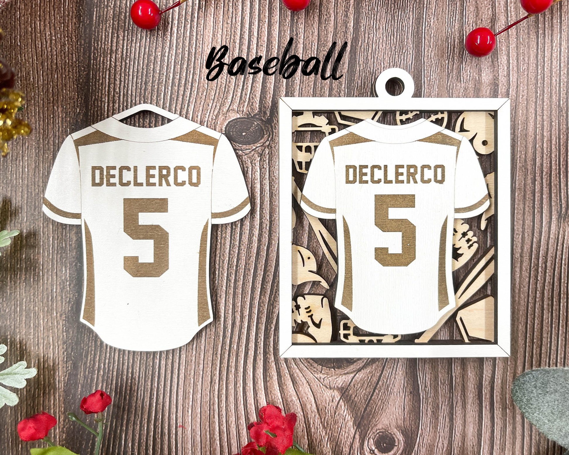 Sports Jersey Ornaments - Everlasting Etchings, LLC