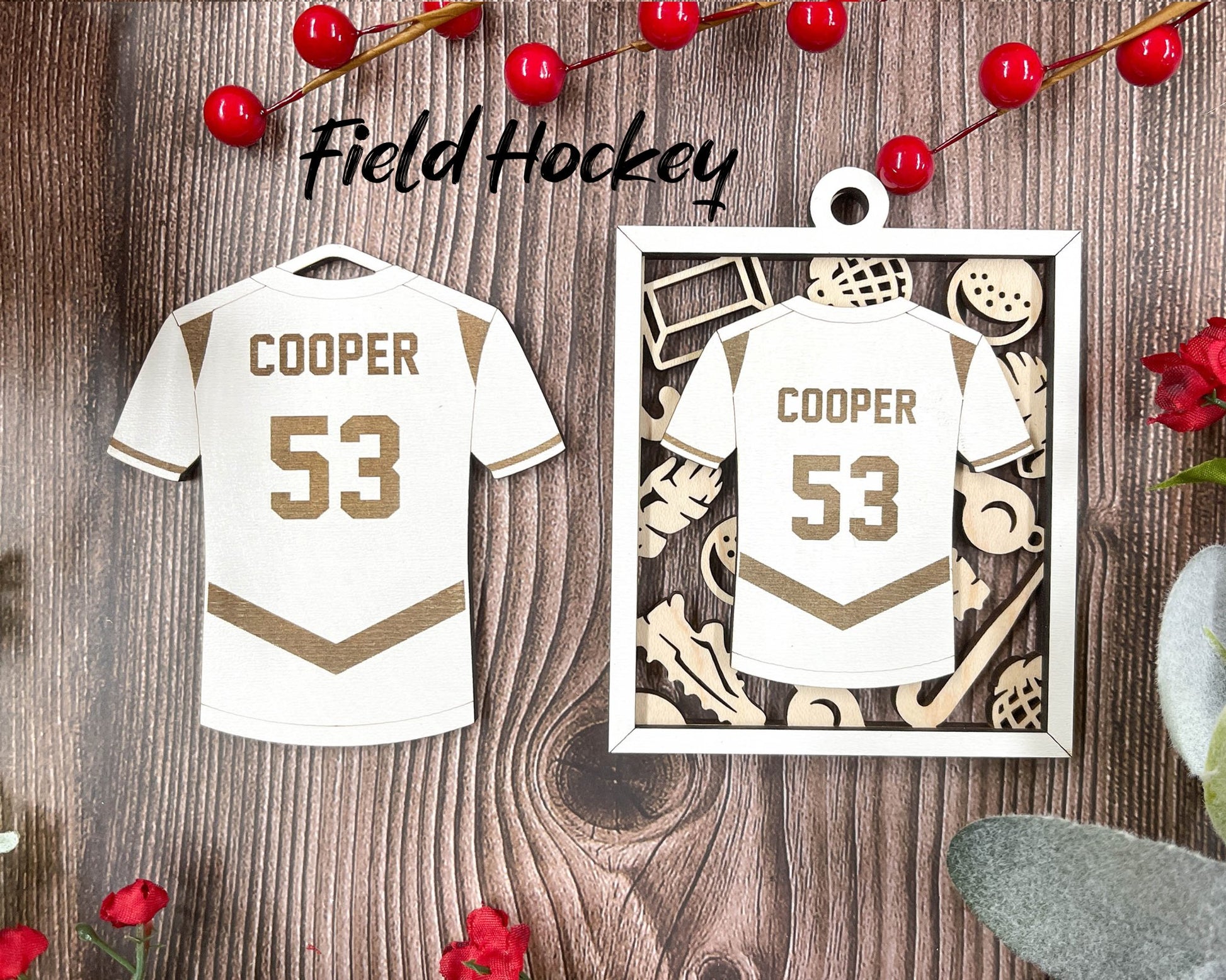 Sports Jersey Ornaments - Everlasting Etchings, LLC