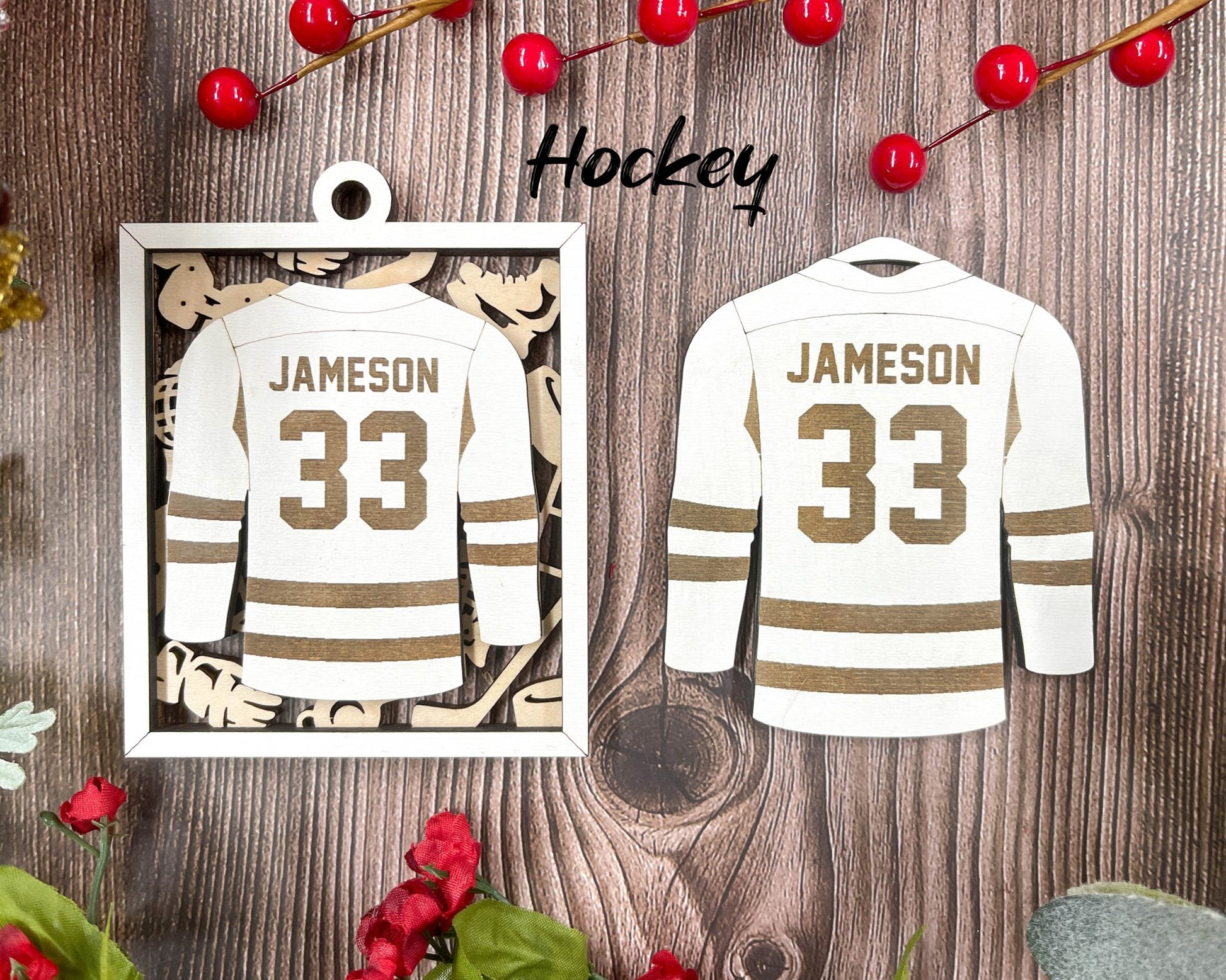 Sports Jersey Ornaments - Everlasting Etchings, LLC