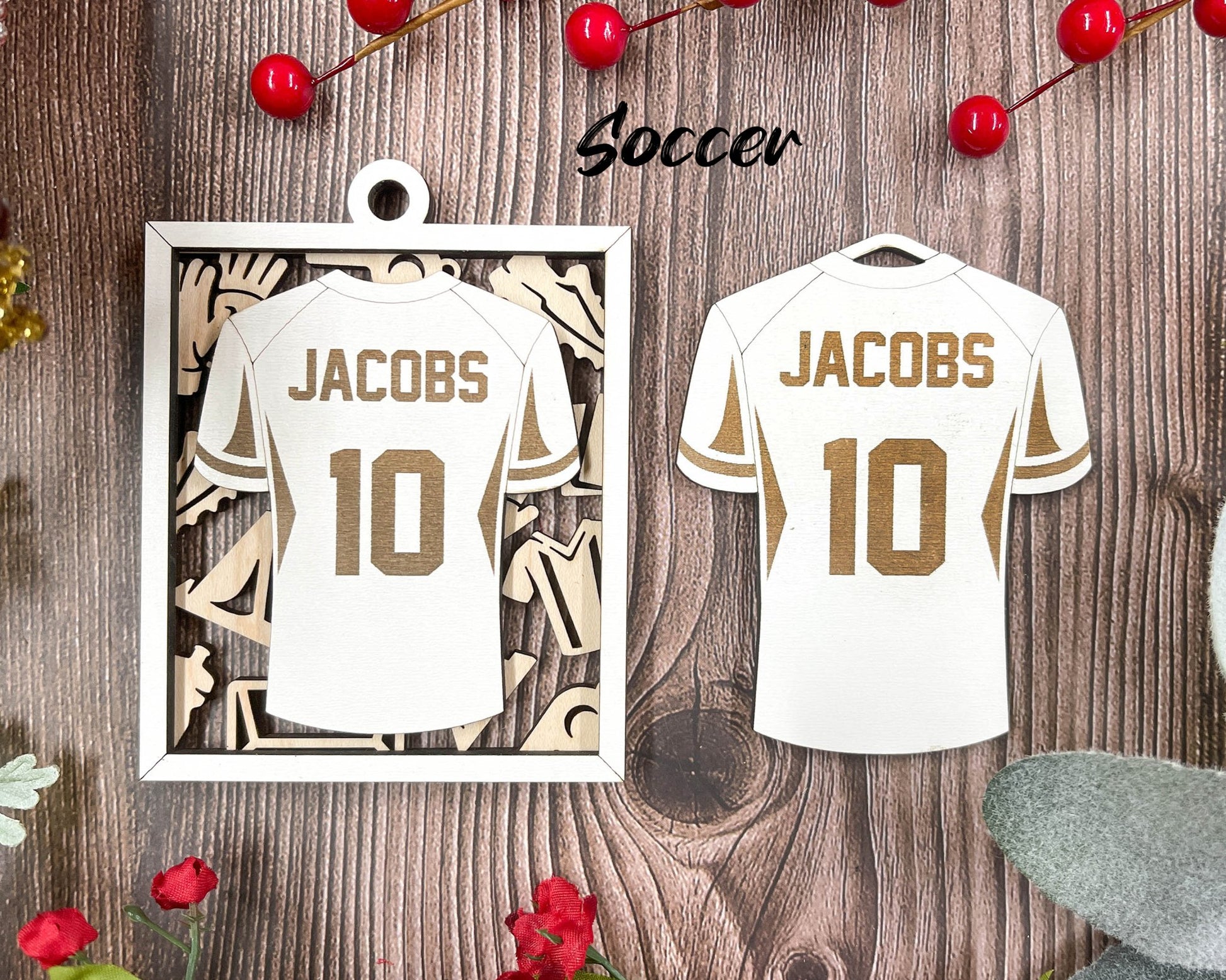 Sports Jersey Ornaments - Everlasting Etchings, LLC