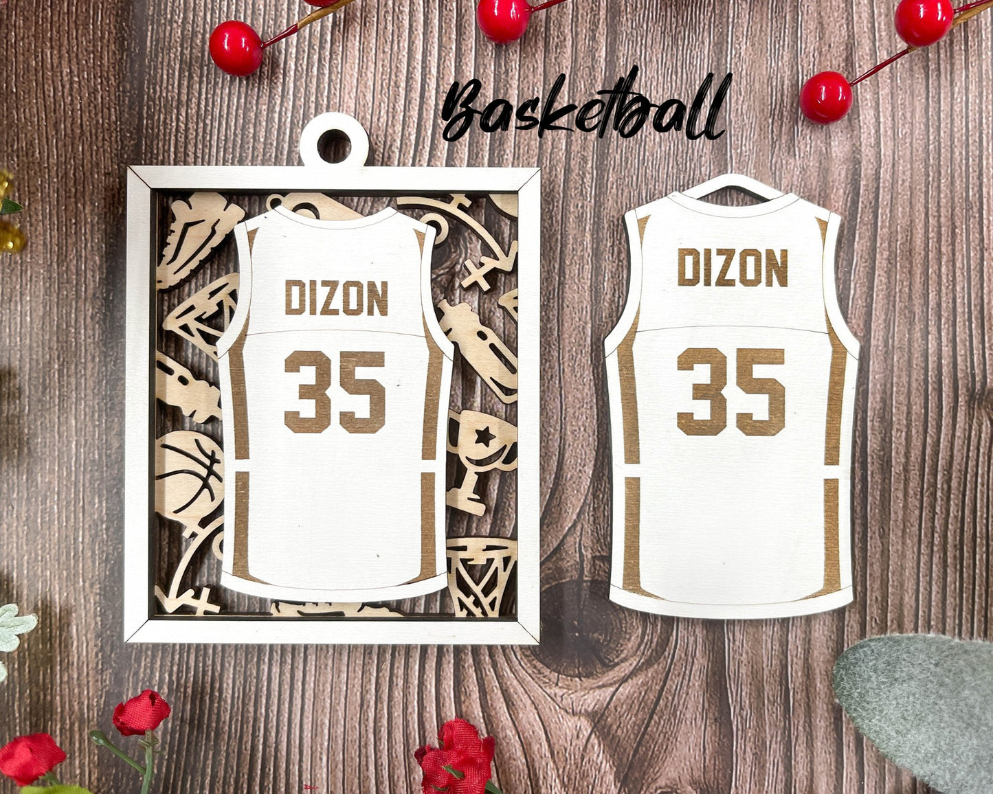 Sports Jersey Ornaments - Everlasting Etchings, LLC