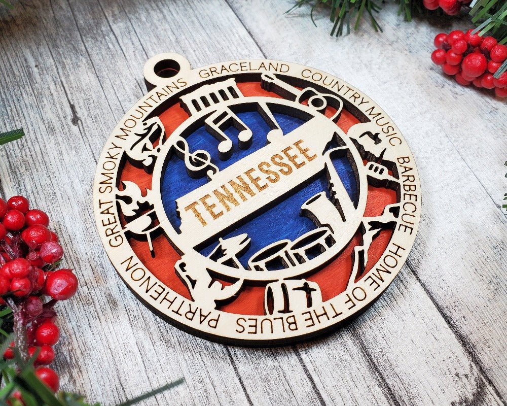 State and USA Ornaments - Everlasting Etchings, LLC