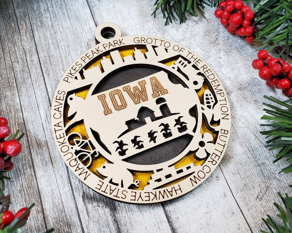 State and USA Ornaments - Everlasting Etchings, LLC