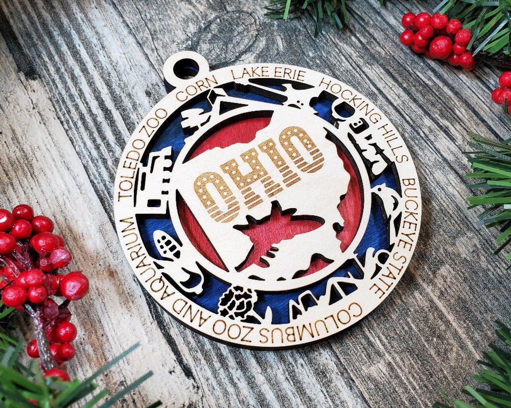 State and USA Ornaments - Everlasting Etchings, LLC