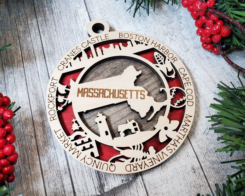 State and USA Ornaments - Everlasting Etchings, LLC