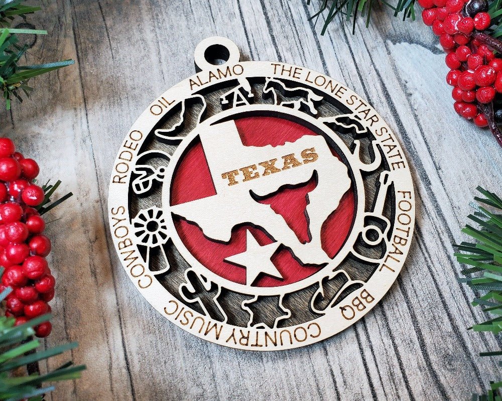 State and USA Ornaments - Everlasting Etchings, LLC