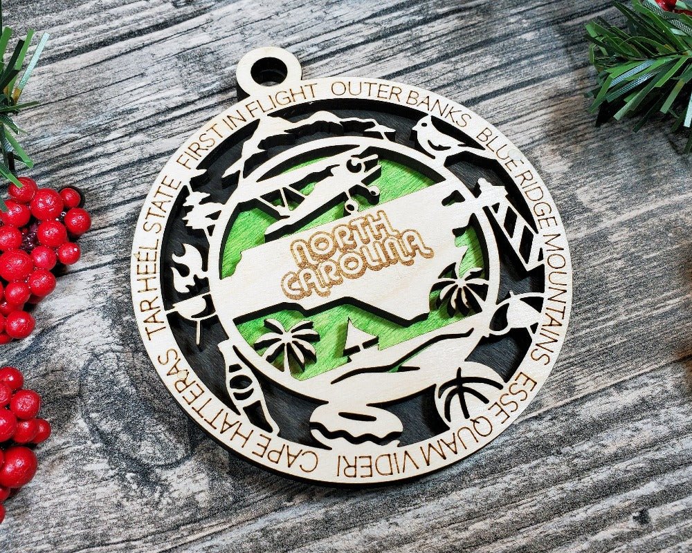 State and USA Ornaments - Everlasting Etchings, LLC