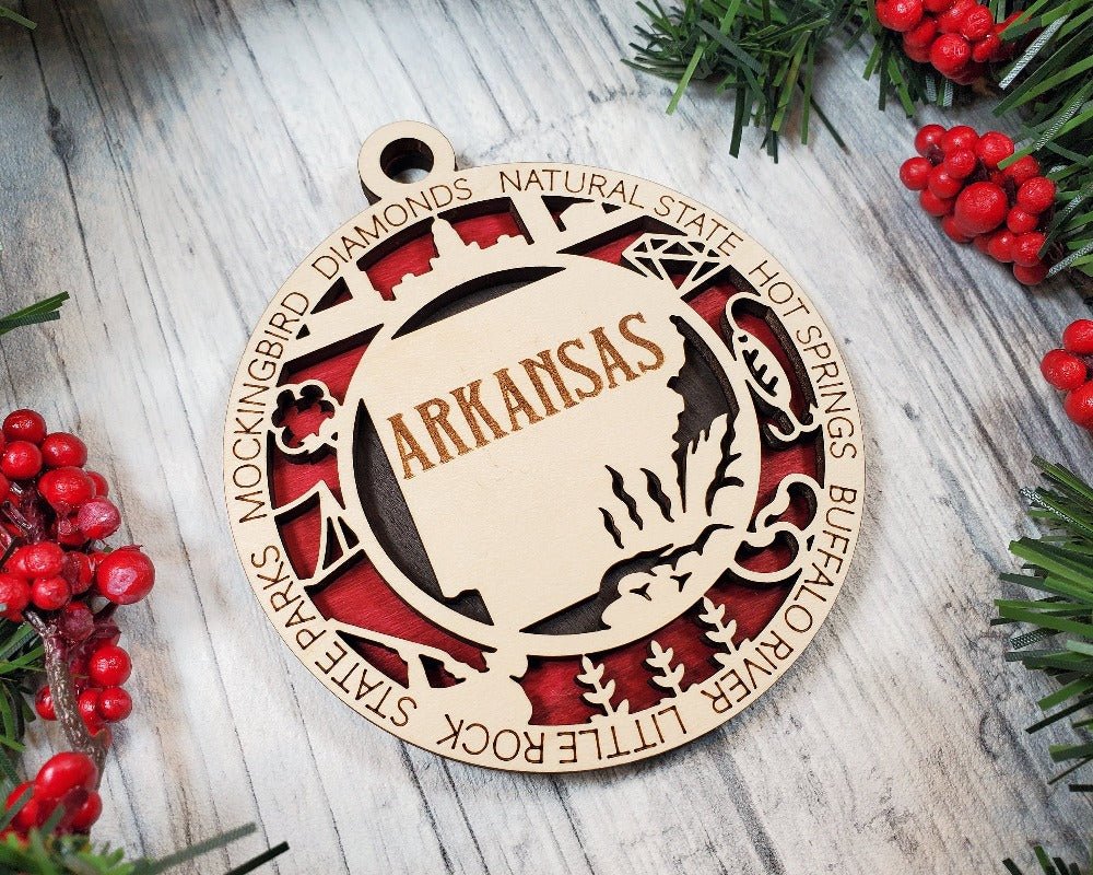 State and USA Ornaments - Everlasting Etchings, LLC