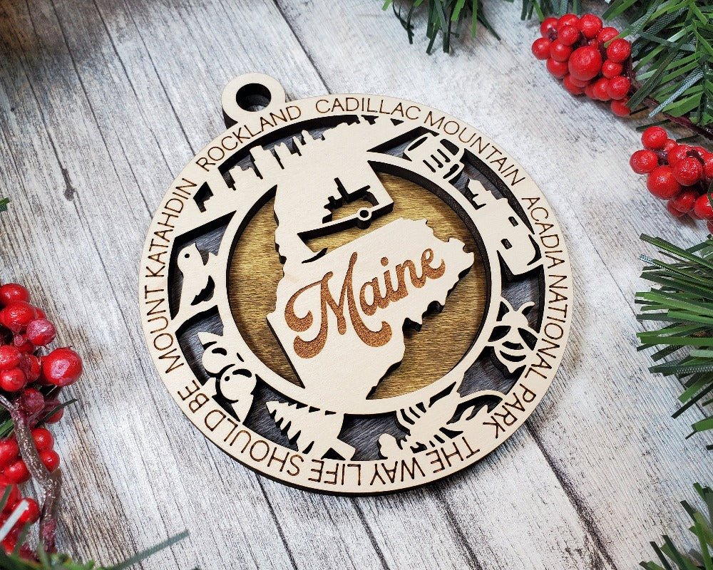 State and USA Ornaments - Everlasting Etchings, LLC