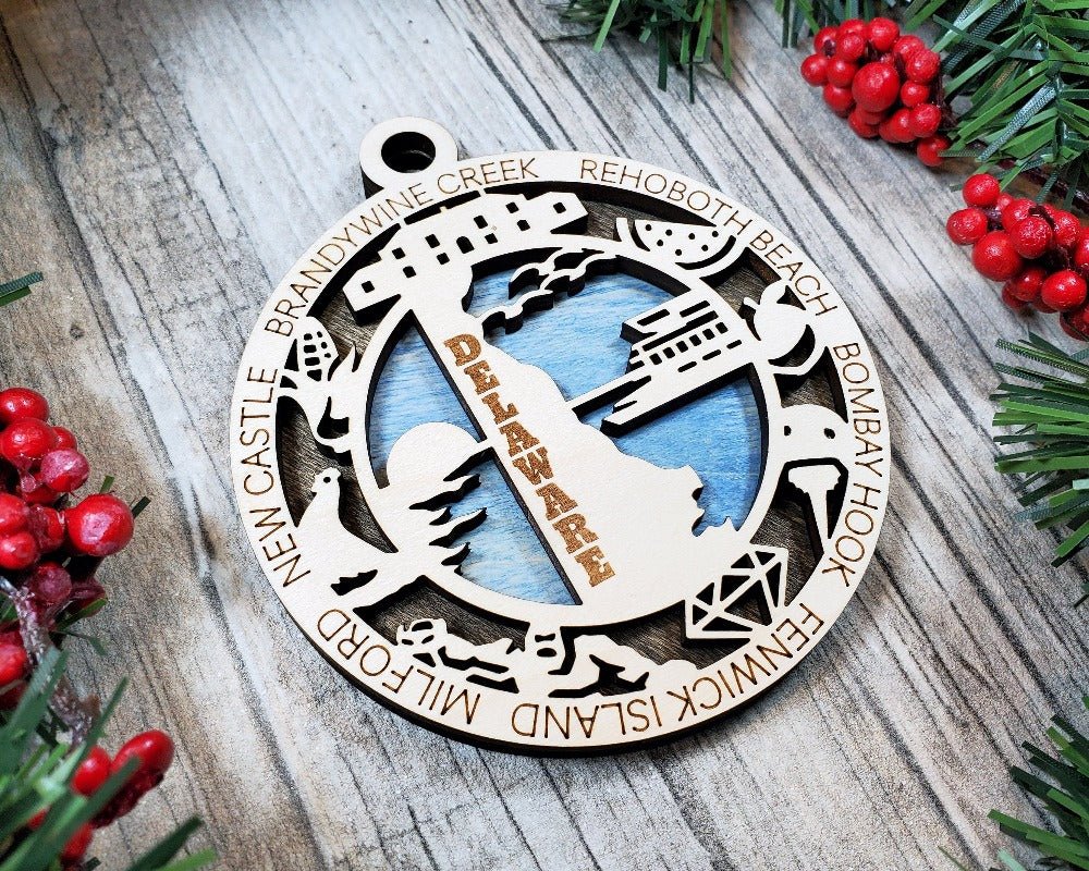 State and USA Ornaments - Everlasting Etchings, LLC