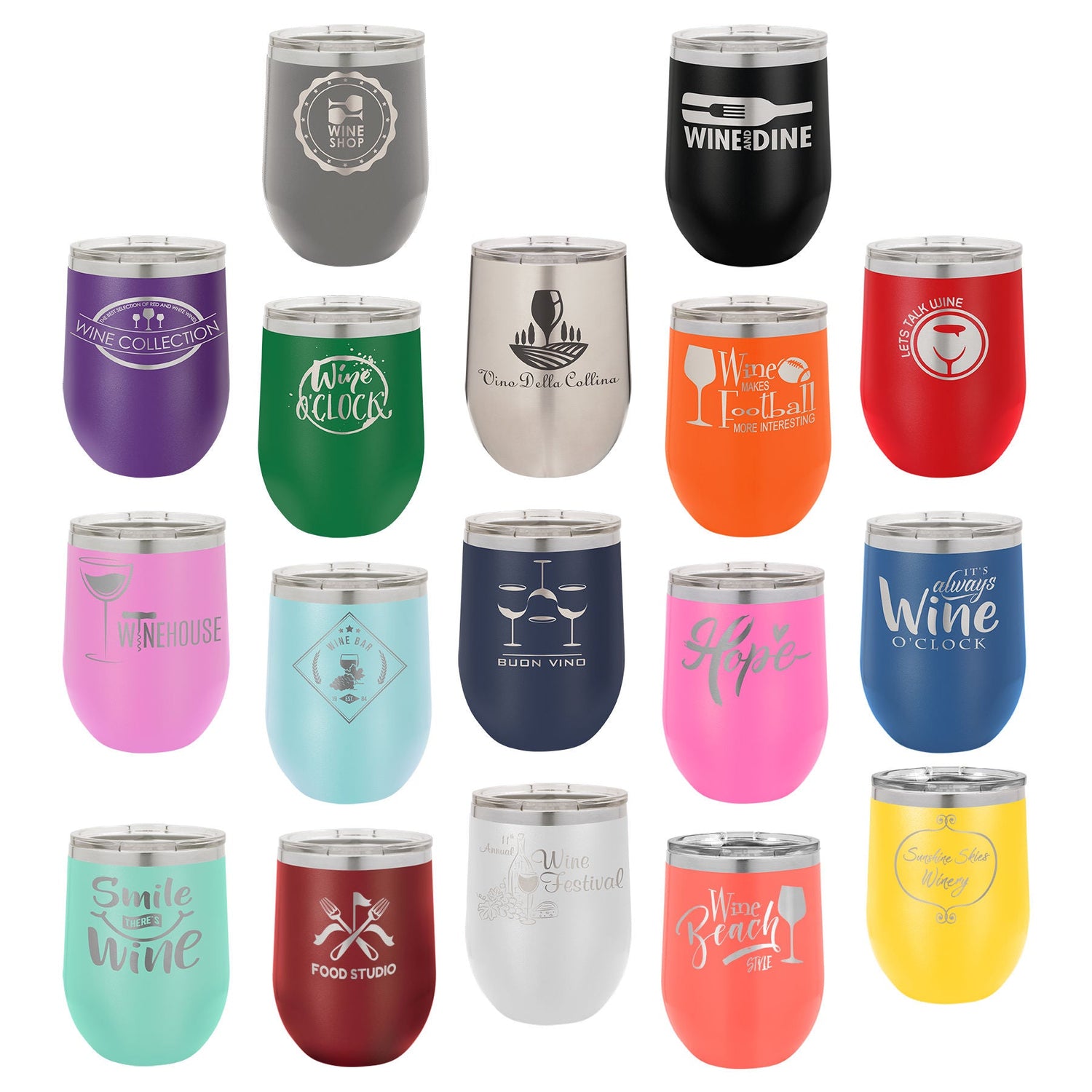 Stemless Wine Glass - Everlasting Etchings, LLC
