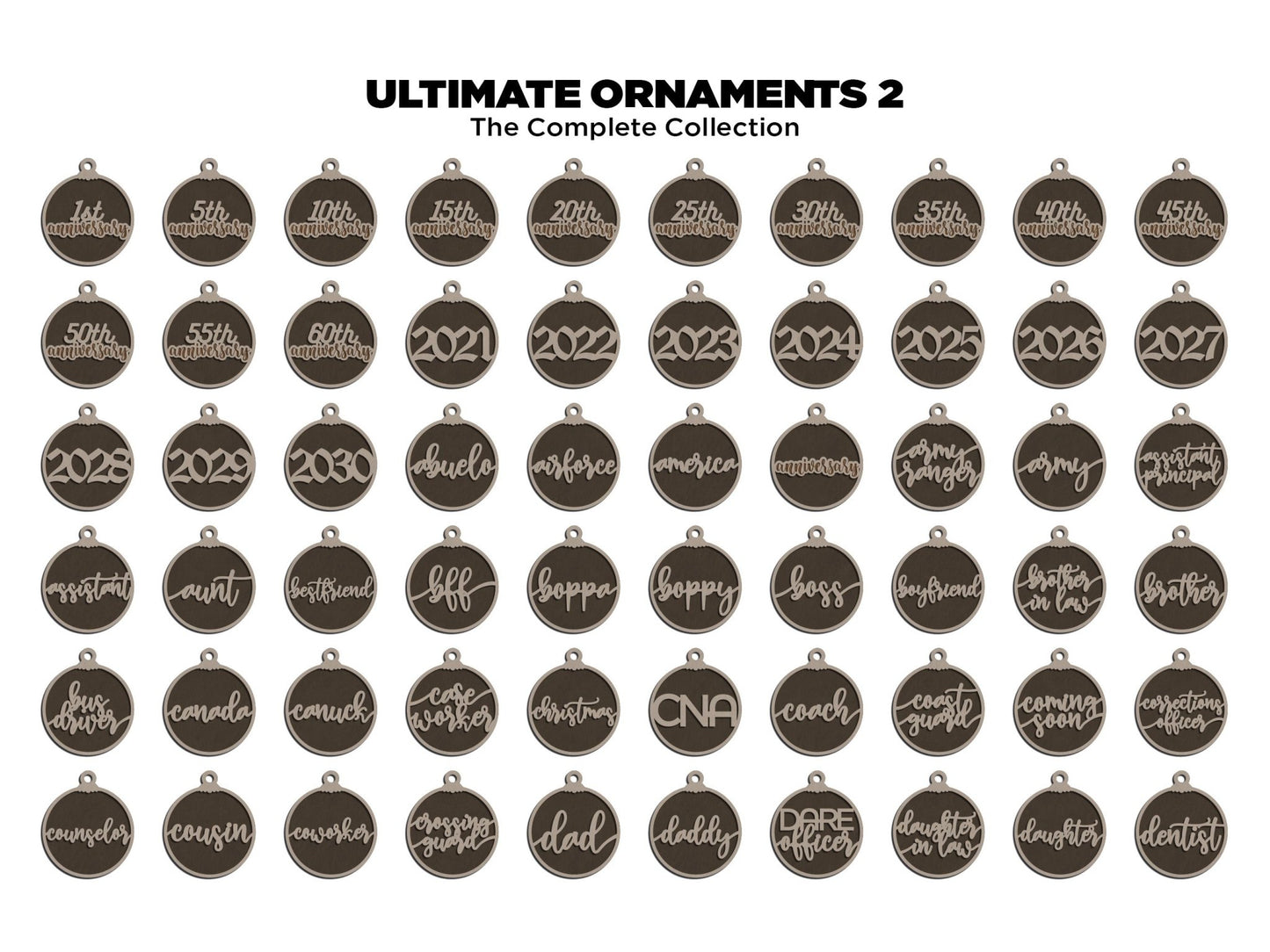 Ultimate Ornaments Set 2 - Everlasting Etchings, LLC