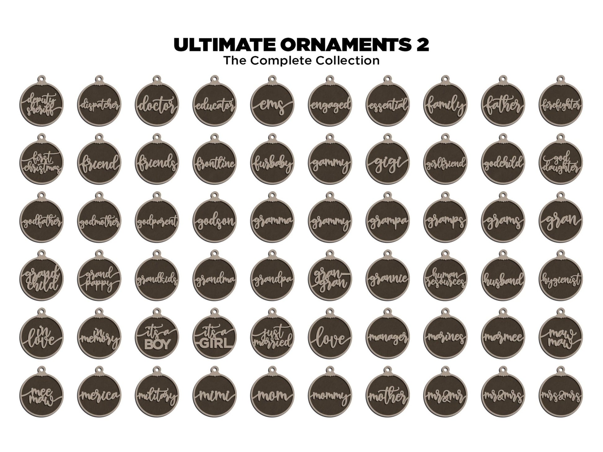 Ultimate Ornaments Set 2 - Everlasting Etchings, LLC